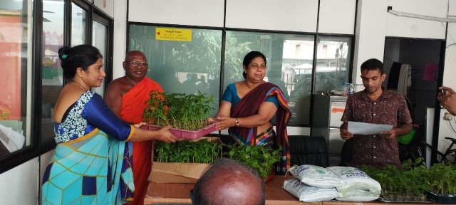 happy green ව්‍යාපෘතිය යටතේ එලවළු පැළ සහ පොහොර බෙදාදීම